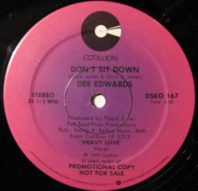 Dee Edwards : Don't Sit Down (12", Promo)