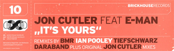 Jon Cutler Feat E-Man : It's Yours (2x12")