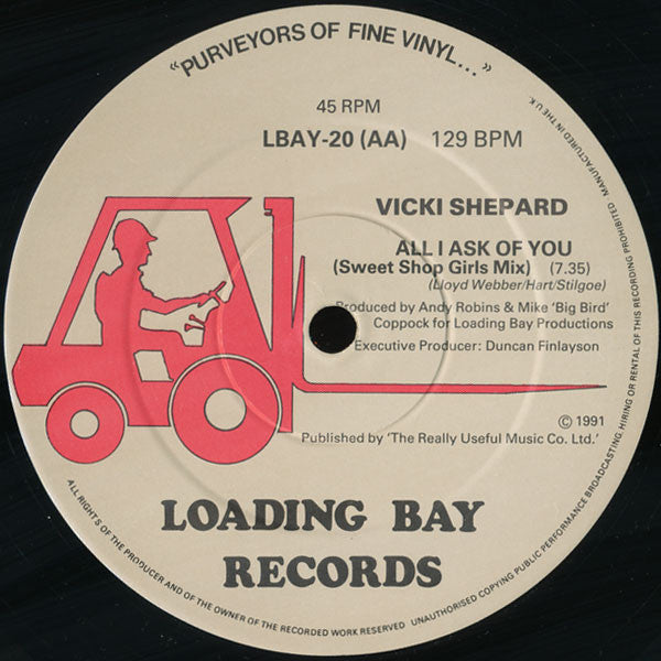 Vicki Shepard : All I Ask Of You (From 'The Phantom Of The Opera') (12")