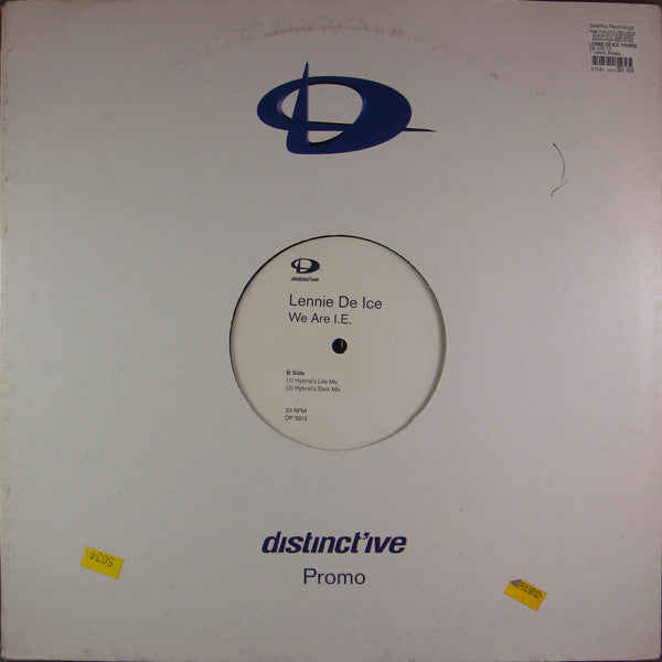 Lennie De Ice : We Are I.E. (12", Promo)