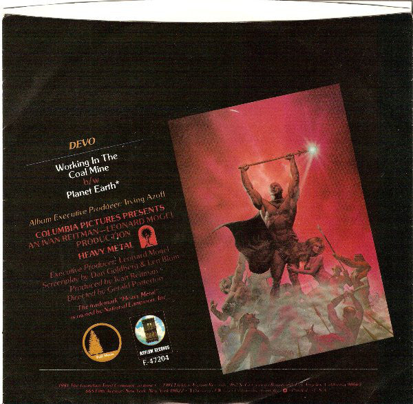 Devo : Working In The Coal Mine (7", Styrene, TH )