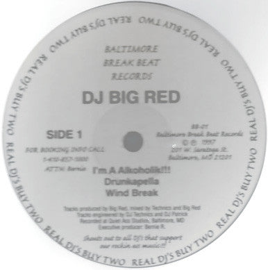 DJ Big Red : I'm A Alcoholik!!! (12", EP)