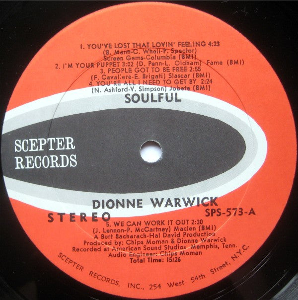 Dionne Warwick : Soulful (LP, Album, Kee)