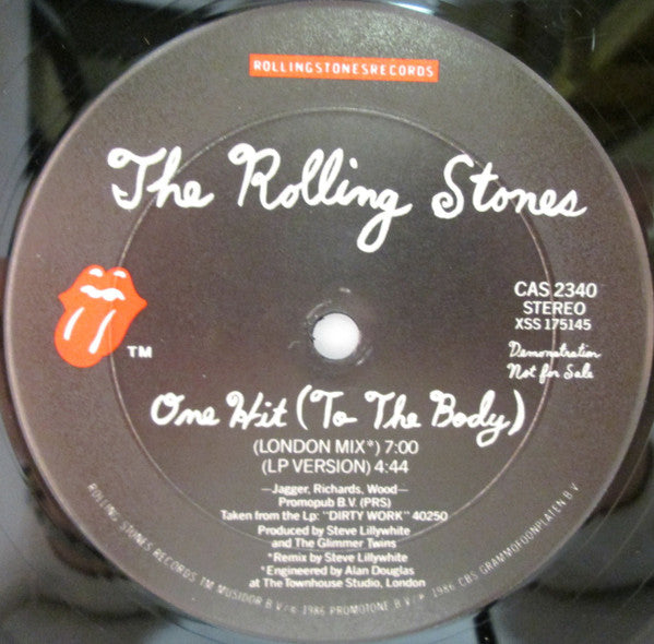 The Rolling Stones : One Hit (To The Body) (12", Promo)