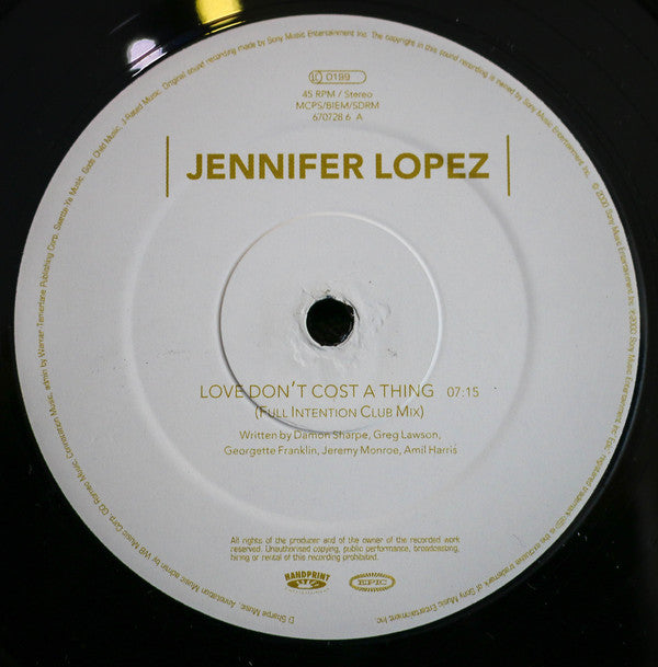 Jennifer Lopez : Love Don't Cost A Thing (12")