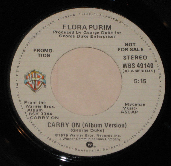 Flora Purim : Carry On (7", Promo)