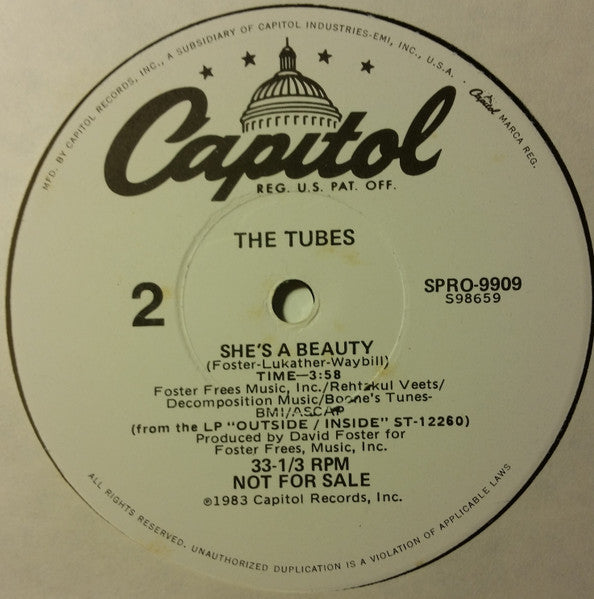The Tubes : She's A Beauty (12", Promo)