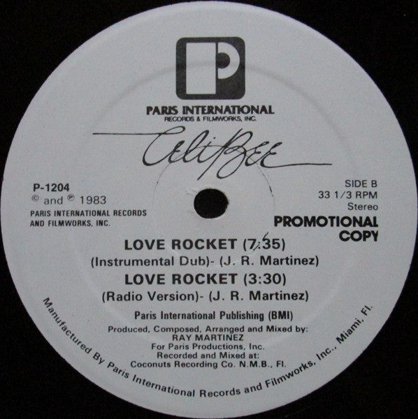Celi Bee : Love Rocket (12", Promo)