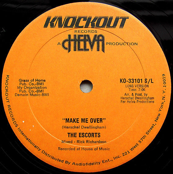 The Escorts : Make Me Over (12", Single)
