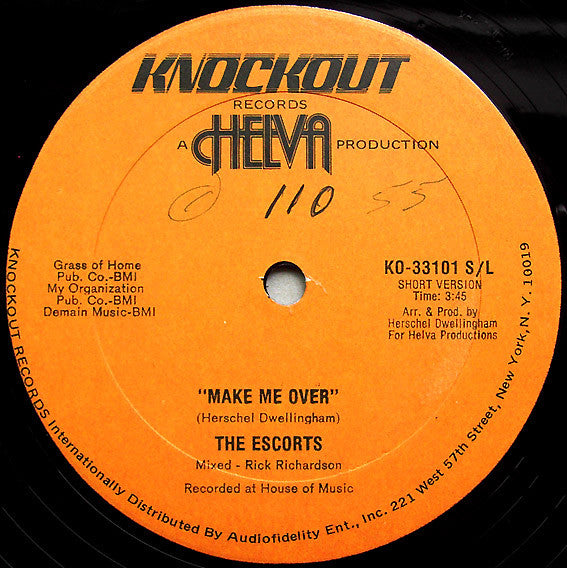 The Escorts : Make Me Over (12", Single)