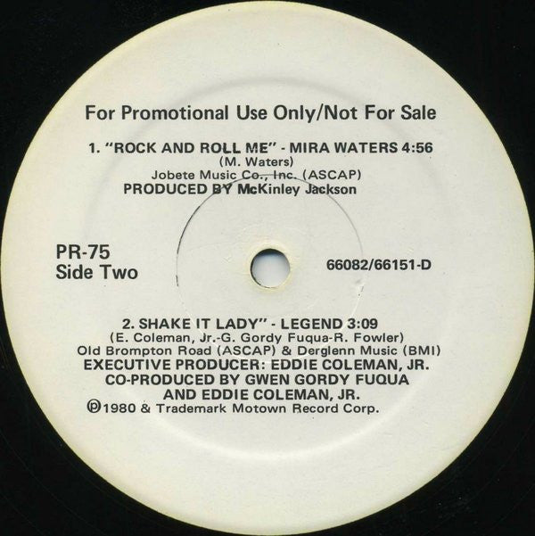 Diana Ross / Mira Waters / Legend (27) : I'm Coming Out / Rock And Roll Me / Shake It Lady (12", Promo)