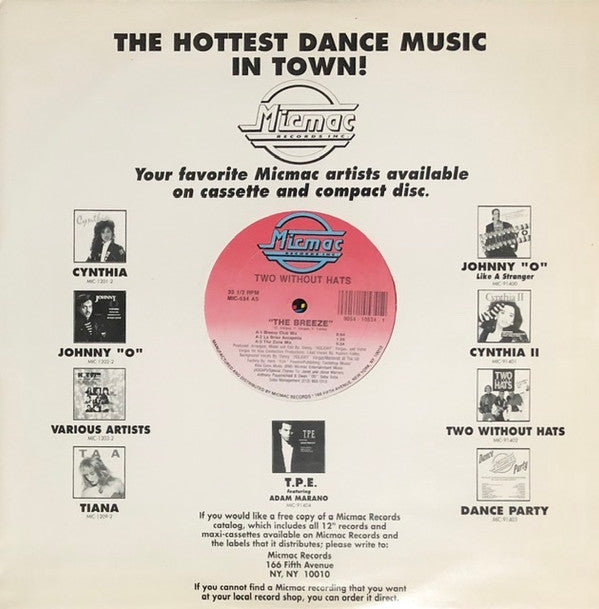 Two Without Hats : The Breeze (12", Single)