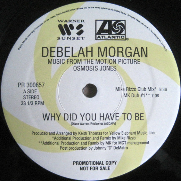 Debelah Morgan : Why Did You Have To Be (2x12", Promo)