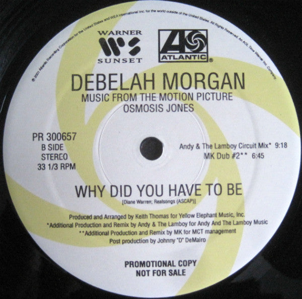 Debelah Morgan : Why Did You Have To Be (2x12", Promo)