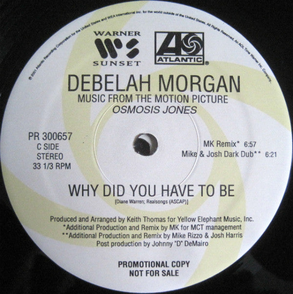 Debelah Morgan : Why Did You Have To Be (2x12", Promo)