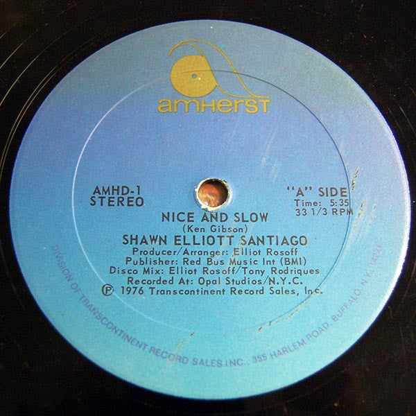 Shawn Elliott : Nice And Slow (12")