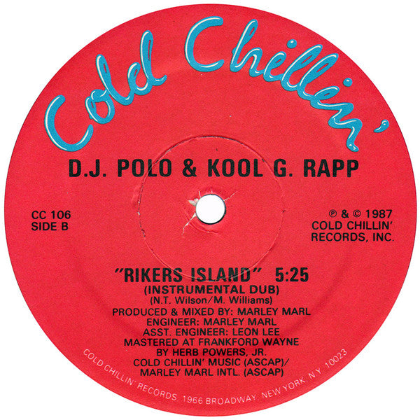 D.J. Polo & Kool G. Rapp* : Rikers Island (12")