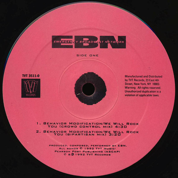Emergency Broadcast Network : Behavior Modification / We Will Rock You (12")