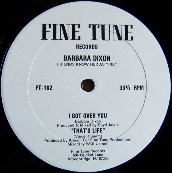 Barbara Dixon : I Got Over You (12", S/Sided)