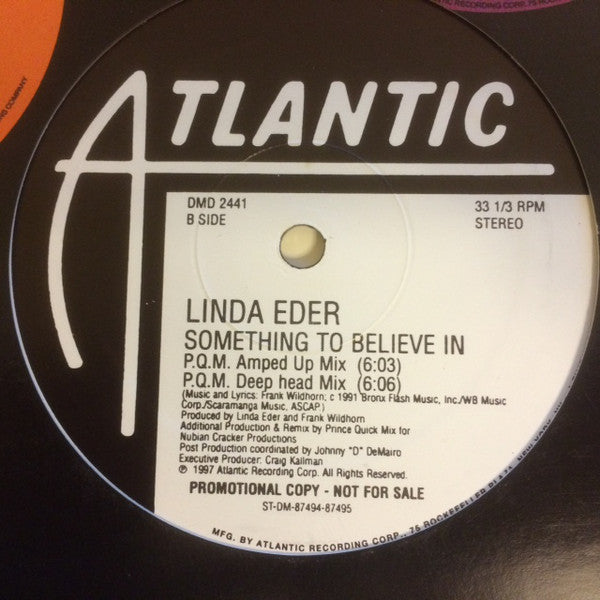 Linda Eder : Something To Believe In (12", Promo)