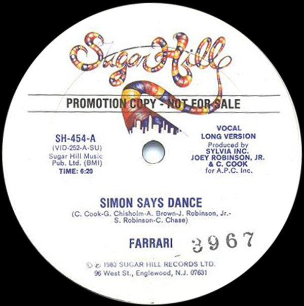 Farrari : Simon Says Dance (12", Promo)