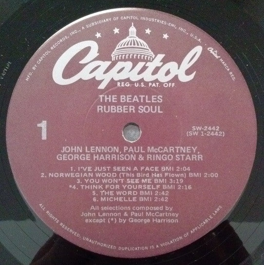 The Beatles : Rubber Soul (LP, Album, RE, Pur)