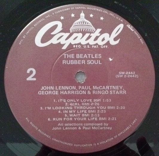 The Beatles : Rubber Soul (LP, Album, RE, Pur)