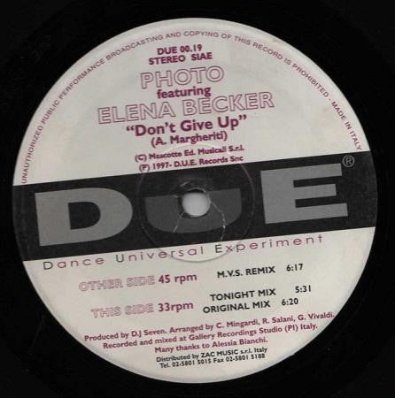 Photo (2) Featuring Elena Becker : Don't Give Up (12")