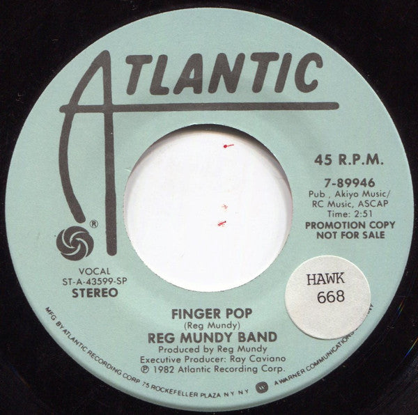 Reg Mundy Band : Finger Pop (7", Mono, Promo)
