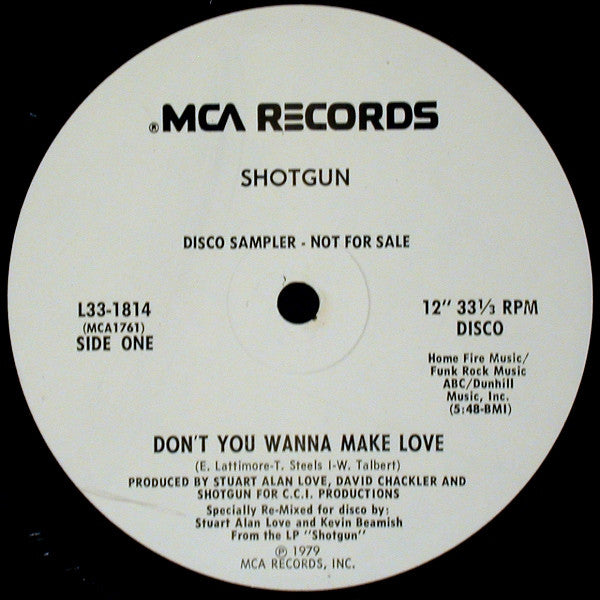 Shotgun (2) : Don't You Wanna Make Love (12", Promo)