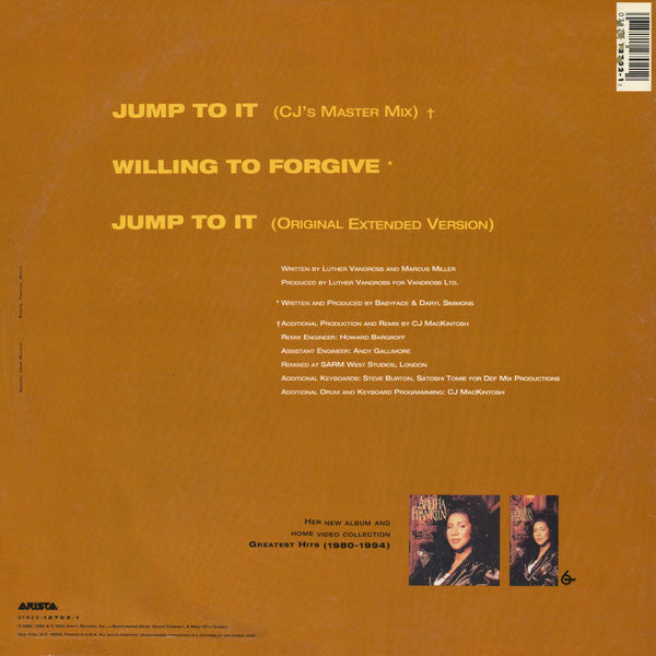 Aretha Franklin : Jump To It / Willing To Forgive (12")