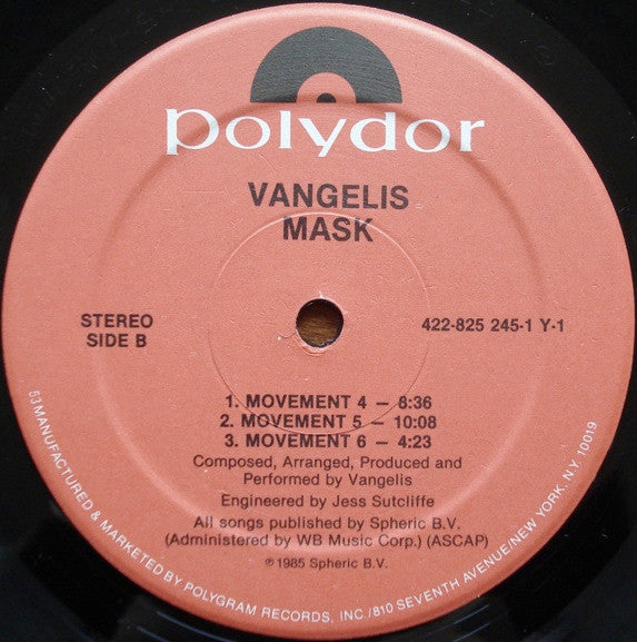 Vangelis : Mask (LP, Album, Hau)