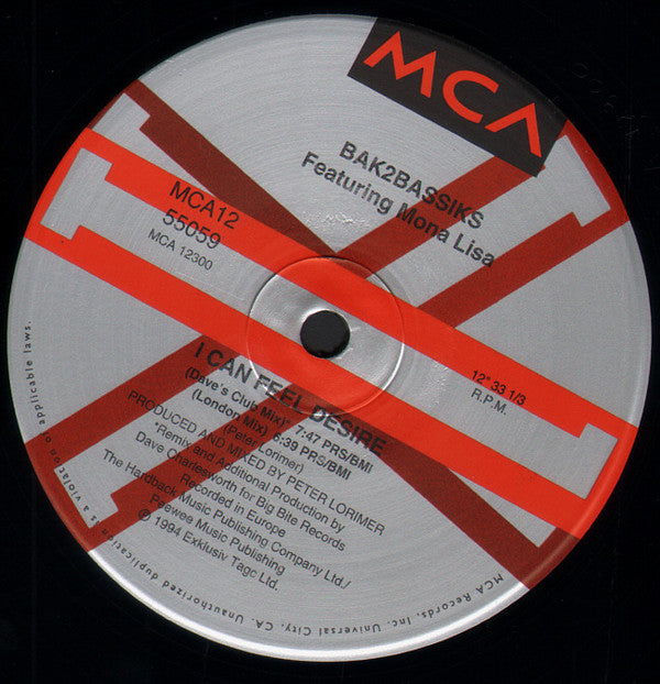 Bak2bassiks Featuring Mona Lisa (2) : I Can Feel Desire (12")