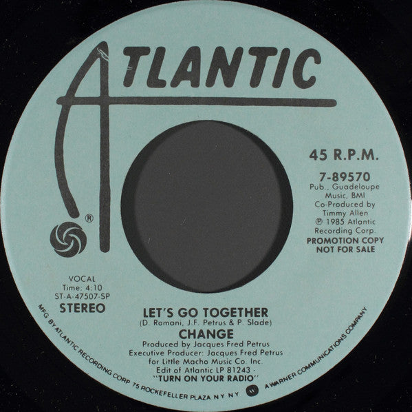 Change : Let's Go Together (7", Single, Promo)
