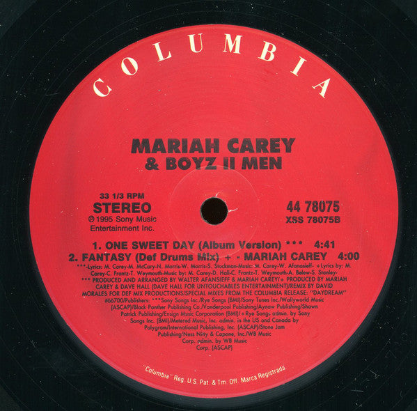 Mariah Carey & Boyz II Men : One Sweet Day (12")