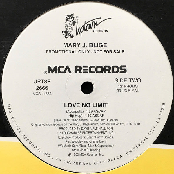 Mary J. Blige : Love No Limit (12", Promo)