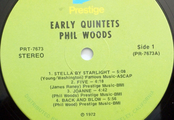 Phil Woods : Early Quintets (LP, Comp, RE, RM)