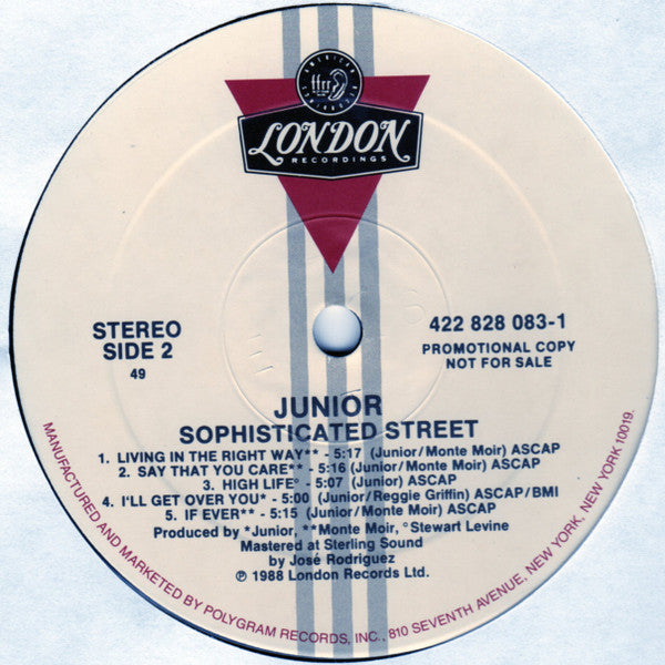 Junior (2) : Sophisticated Street (LP, Album, Promo)