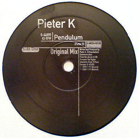 Pieter K : Pendulum (12")