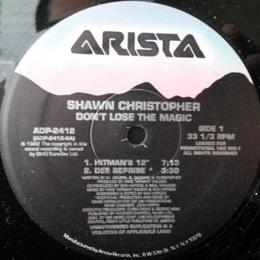 Shawn Christopher : Don't Lose The Magic (12", Promo)