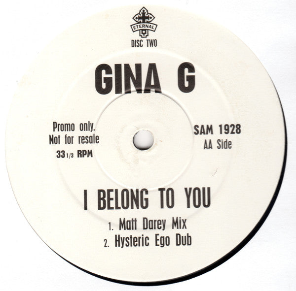 Gina G : I Belong To You (2x12", Ltd, Promo)