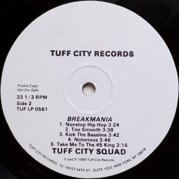 Tuff City Squad : Breakmania (LP, Album, Promo)