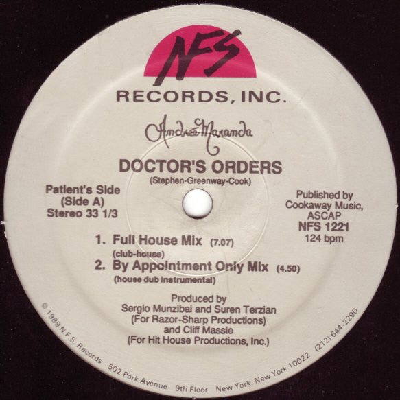 Andreé Maranda : Doctor's Orders (12")