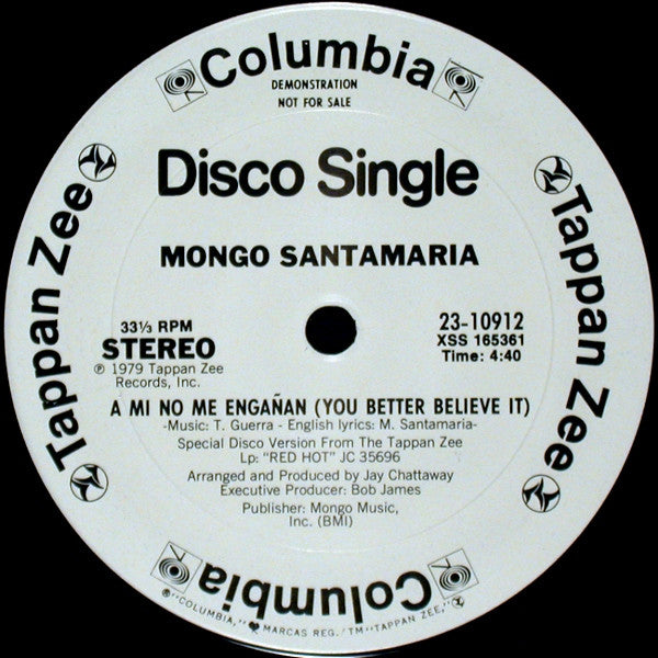 Mongo Santamaria : Watermelon Man / A Mi No Me Engañan (You Better Believe It) (12", Promo)
