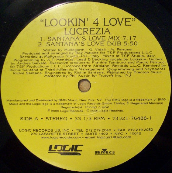 Lucrezia : Lookin' 4 Love (12")