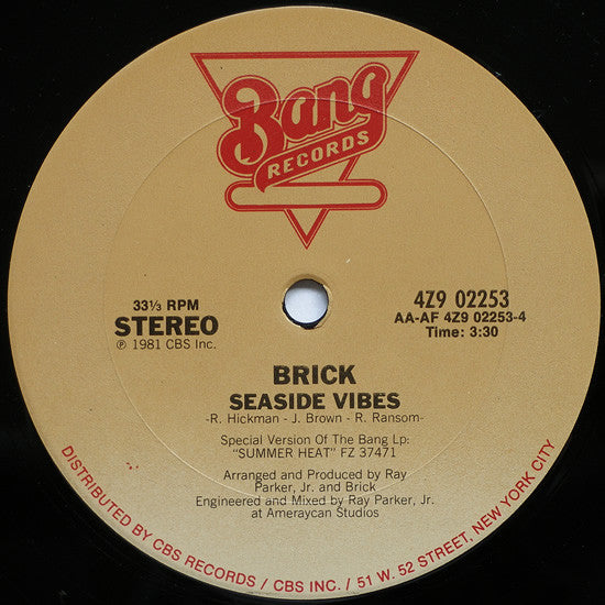 Brick : Sweat (Til You Get Wet) (12")