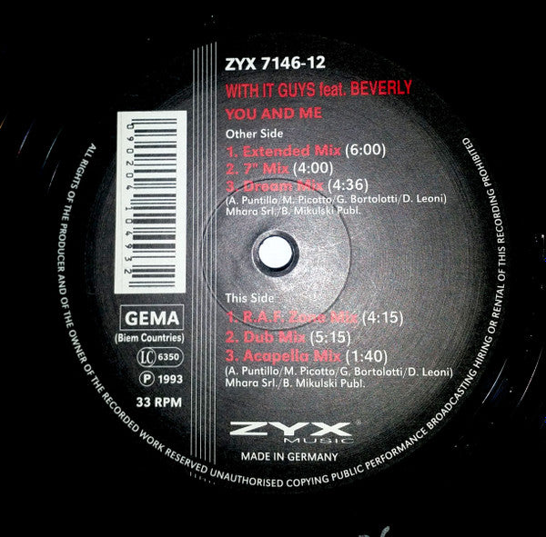 With It Guys : You And Me (12")