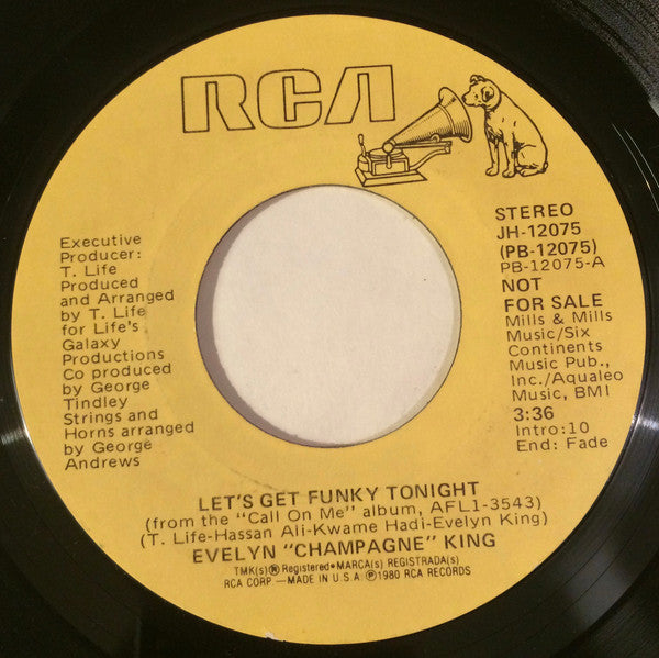 Evelyn "Champagne" King* : Let's Get Funky Tonight (7", Single, Promo)