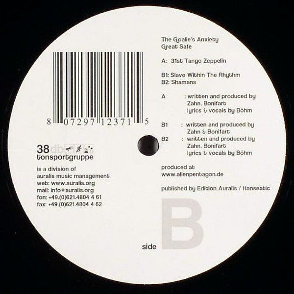 The Goalie's Anxiety : Great Safe (12")