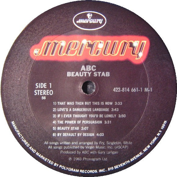 ABC : Beauty Stab (LP, Album, 56 )